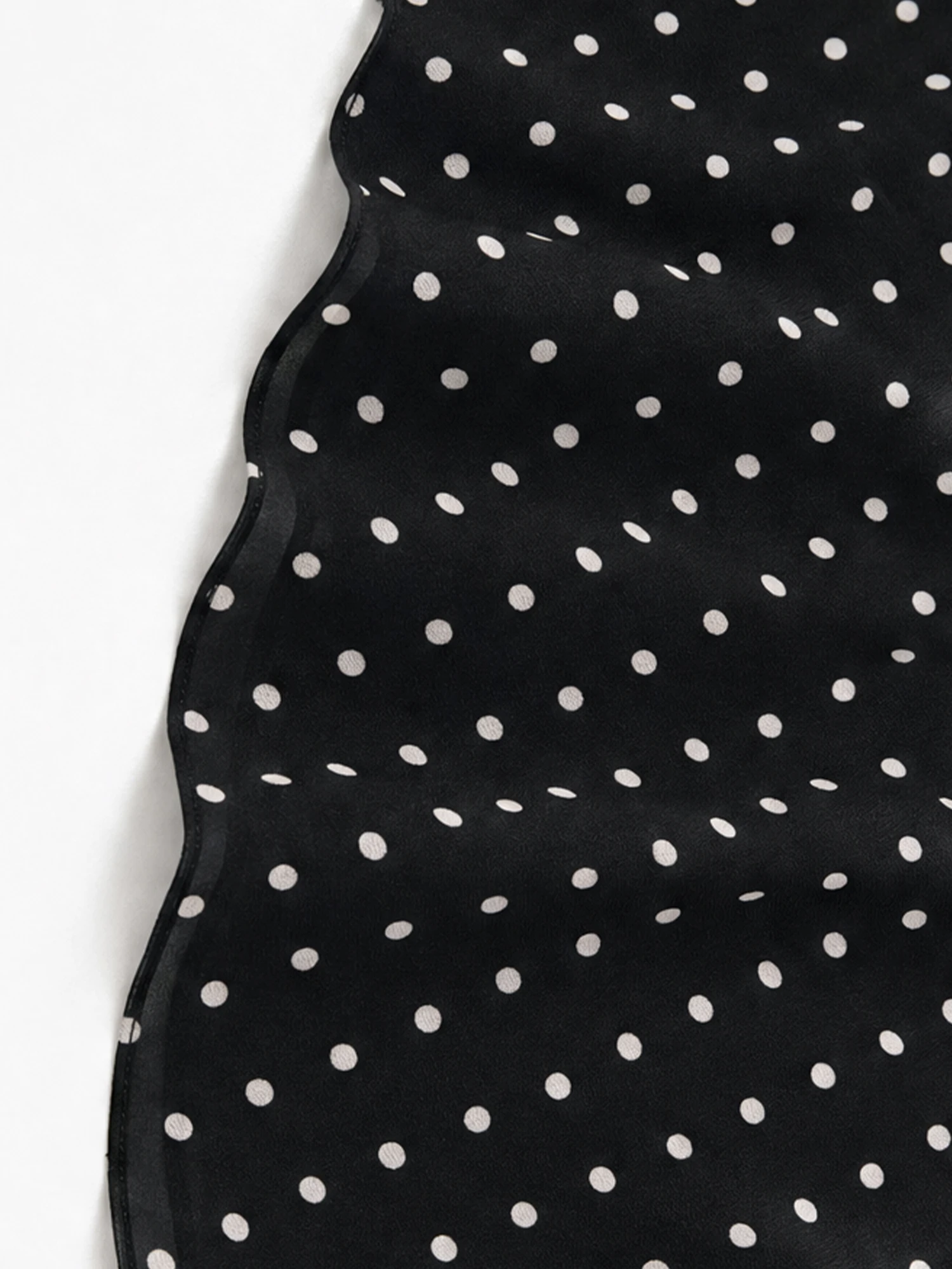 XIAOGULI 2026 Summer New Polka Dot Midi Skirt Women Chiffon Skirt Black Vintage Korean Style Elastic High Waist Leg lengthening