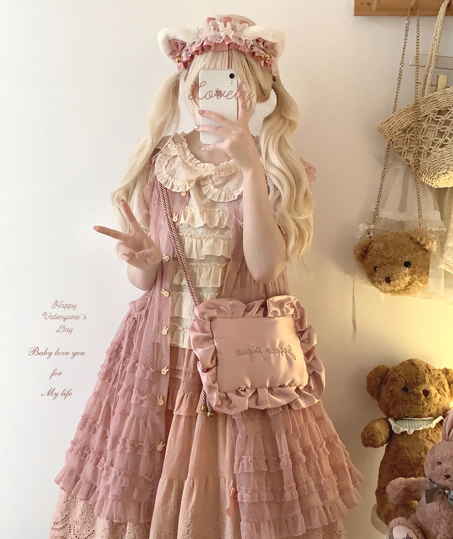 Japanese Mori Artistic Style Embroidered Lace Bow Ruffled Elastic High Waist A-line Retro Casual Lolita Long Skirts for Women