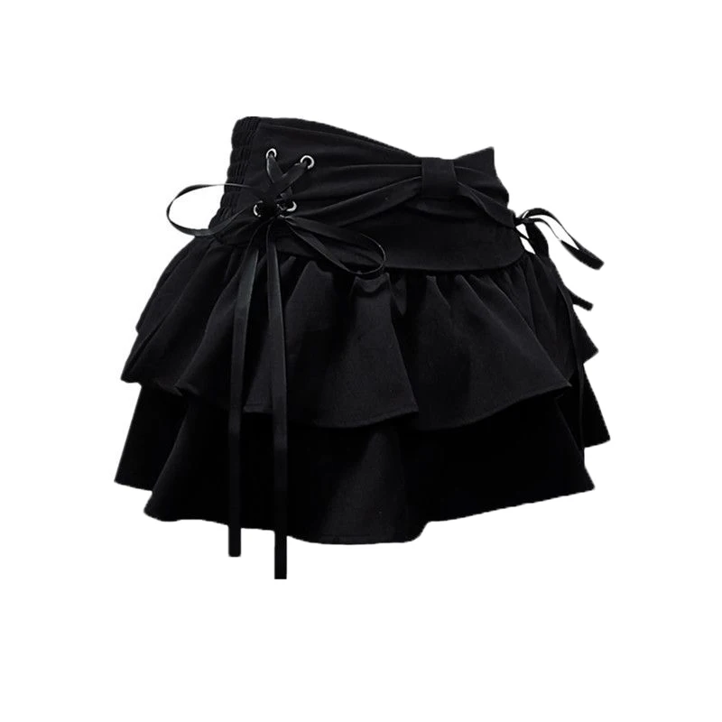New Fashion Women Hot Girl Sweet Kawaii Bow Vintage Y2k Clothes American Streetwear Sexy Summer A-line Gothic Mini Denim Skirts