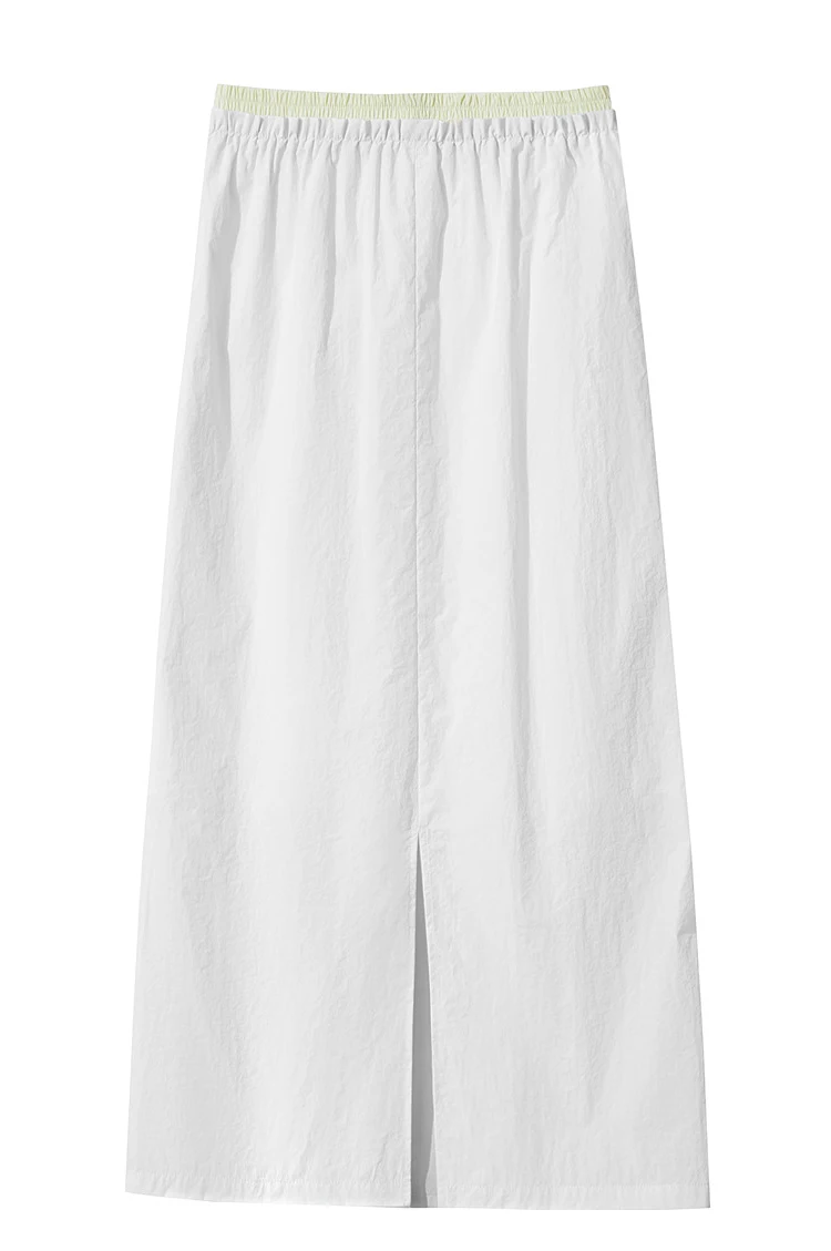 AMII Office Lady Summer Skirt for Women New 2025 Solid Sunscreen Straight Thin Mid Length Skirts Female Fashion Casual 12542033