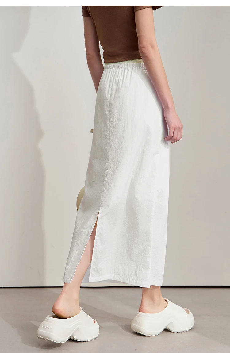 AMII Office Lady Summer Skirt for Women New 2025 Solid Sunscreen Straight Thin Mid Length Skirts Female Fashion Casual 12542033
