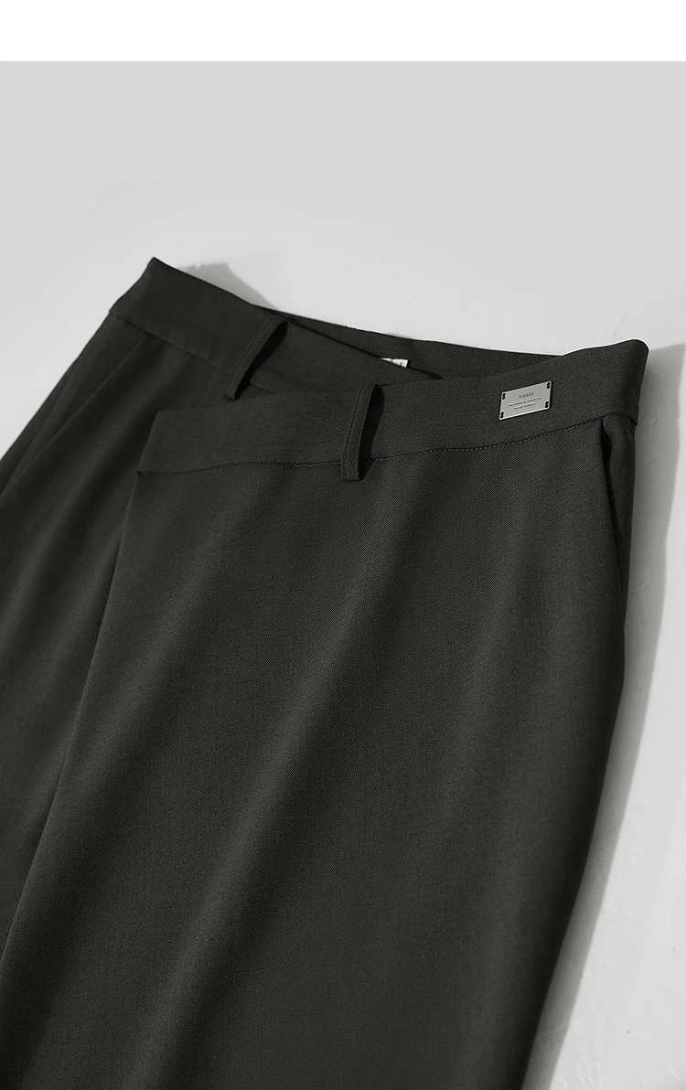 AMII Minimalist Half-body Skirt Women 2026 Autumn New Elegant Commuter Anti-wrinkle Asymmetric A-line Slim Long Skirt 12541053