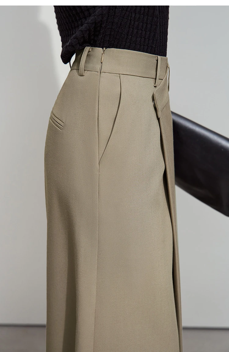 AMII Minimalist Half-body Skirt Women 2026 Autumn New Elegant Commuter Anti-wrinkle Asymmetric A-line Slim Long Skirt 12541053