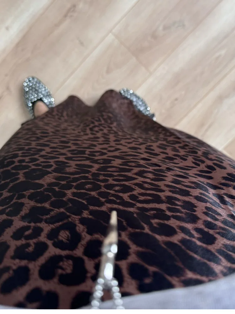 Long Leopard Skirt Women 2026 Luxury Satin Skirts Ladies Office Party A Line High Waist Brown Skirt For Women Maxi Spring Summer