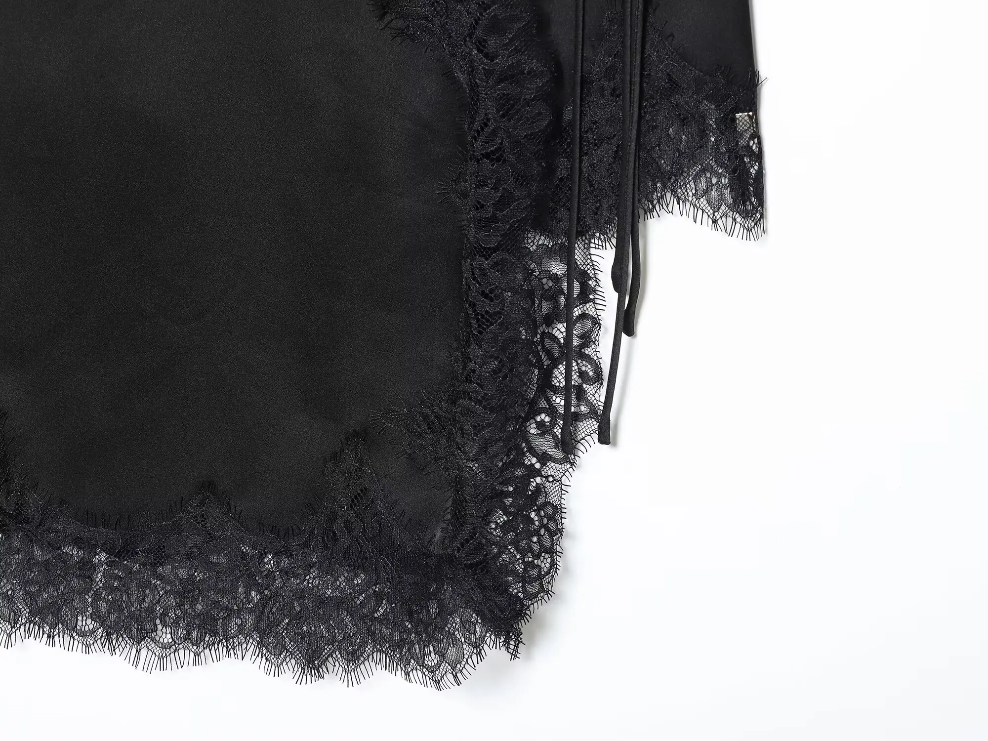BSAY Lace Satin Asymmetry Skirt Women Fashion Autumn Winter side zip black Chic Female High Waist Elegant Long Midi Skirts Mujer