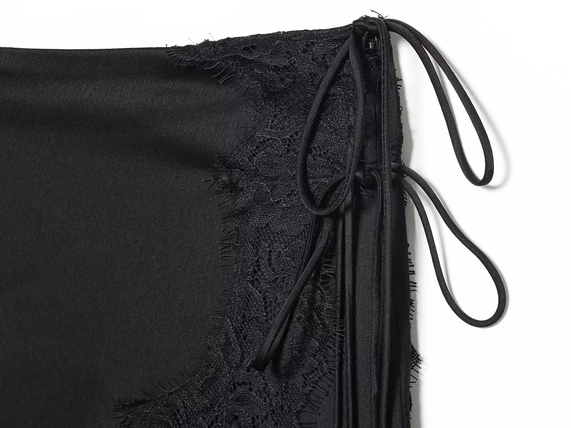 BSAY Lace Satin Asymmetry Skirt Women Fashion Autumn Winter side zip black Chic Female High Waist Elegant Long Midi Skirts Mujer
