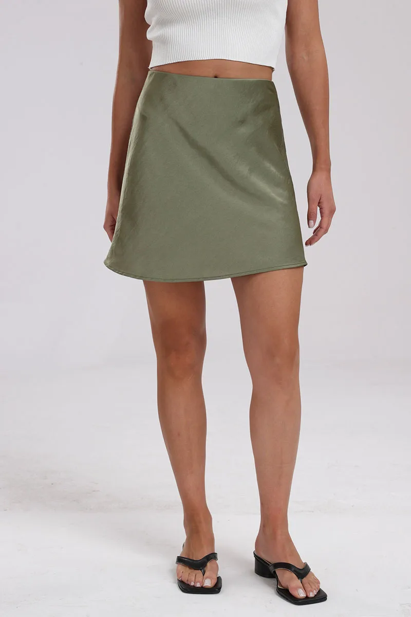 Women Fashion Acetate Short Skirts Elegant High Waist Evening Party Satin Skirts Female 2026 Summer Casual Champagne Mini Skirt