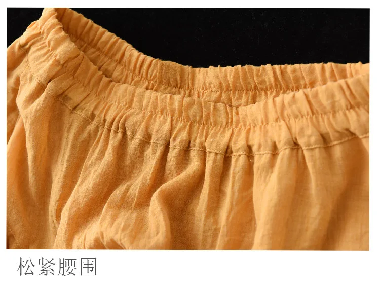 Johnature Women Vintage Cotton Linen Skirts Elastic Waist Solid Color Loose Casual Cloths 2025 Summer New Patchwork Skirts