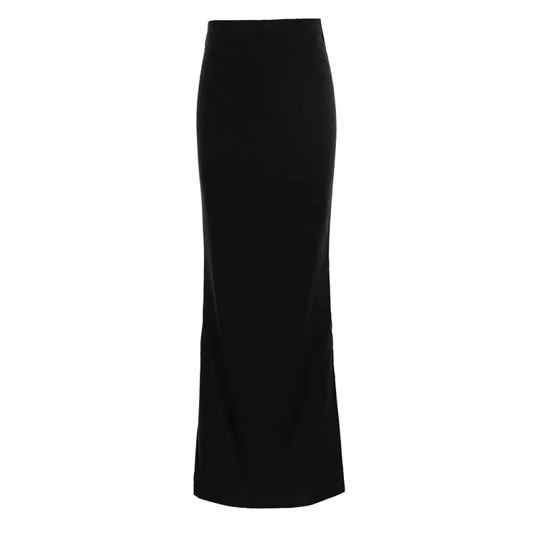 Fashion For Women Black Long Skirts High Waist Slim Seamless Elegant Ladies Gown Casual Summer 2023 New Female Maxi Skirts