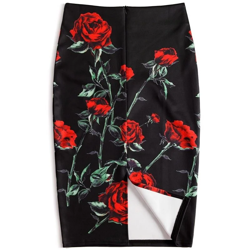 Streetwear Blue Skirt Ladies Spring Clothes Women's High Waist Harajuku Korean Style Vintage Print Skirt for Women Faldas Cortas