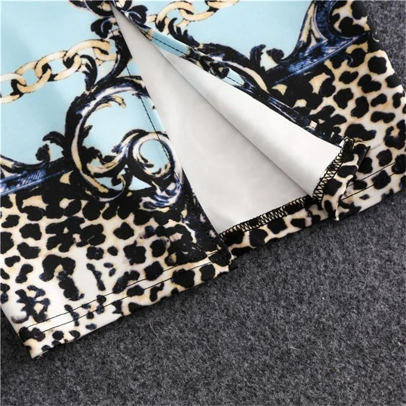 Streetwear Blue Skirt Ladies Spring Clothes Women's High Waist Harajuku Korean Style Vintage Print Skirt for Women Faldas Cortas