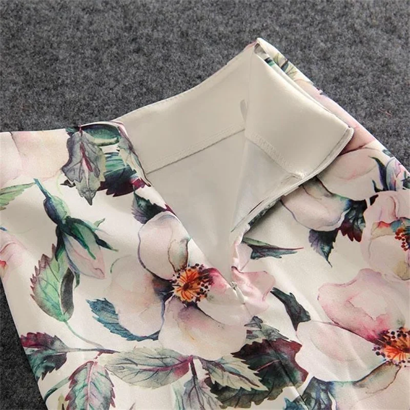 Streetwear Blue Skirt Ladies Spring Clothes Women's High Waist Harajuku Korean Style Vintage Print Skirt for Women Faldas Cortas