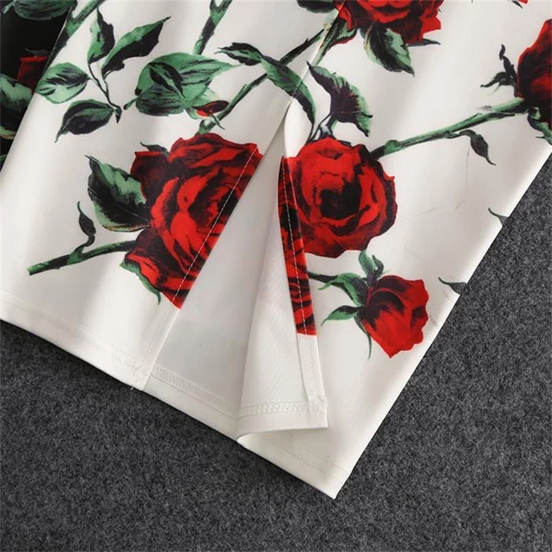 Streetwear Blue Skirt Ladies Spring Clothes Women's High Waist Harajuku Korean Style Vintage Print Skirt for Women Faldas Cortas