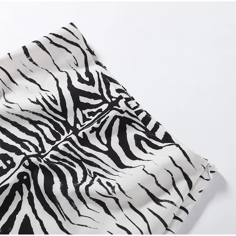 Fashion Zebra Print Women's Skirt High Waist Straight Loose Skirt Chic 2026 Spring Summer New Street Daily Wear Ladies Clothing