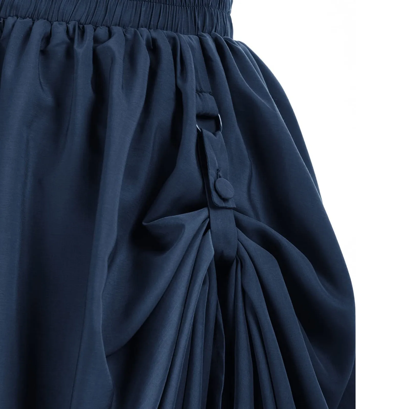 Brown Ruffled High Waisted Long Victorian Skirt Steampunk Lace Skirts Women Vintage Medieval Cosplay Costumes Party Gothic Skirt