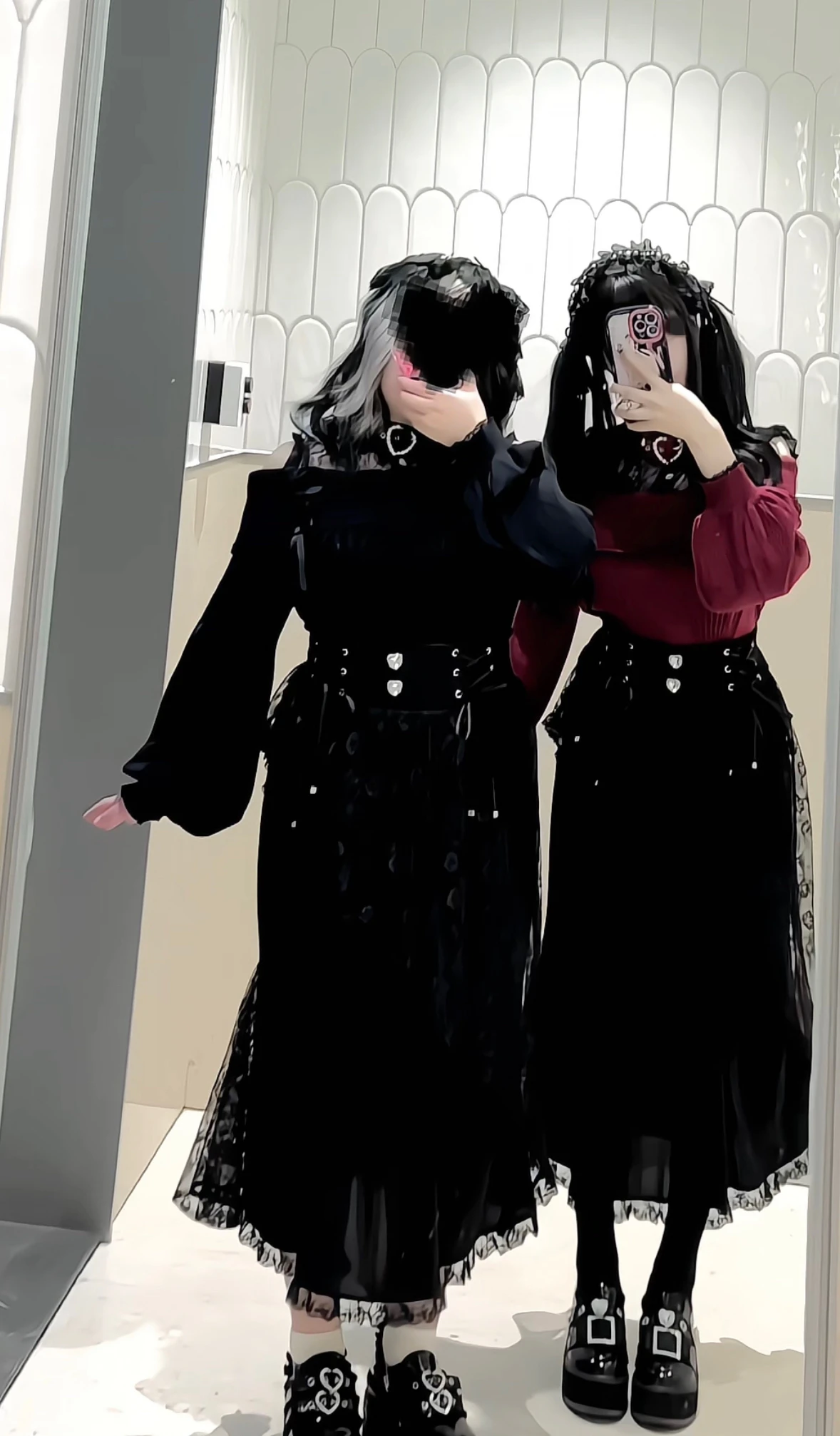 Japanese Mine Series Mass Production Fishtail Skirt for Women High Waist Lace Splicing Black Long Skirt Lady Sweet Sweaters Top