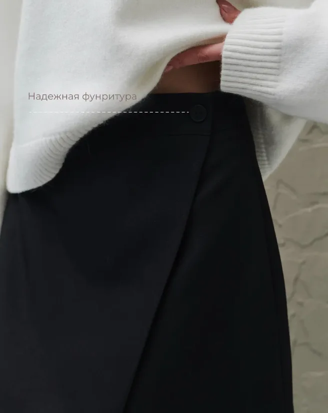 Office Lady Women Skirts 2026 New Women's High Waist A Line Skirt Slim Fit Split Hem Irregular Design Versatile Midi Skirt