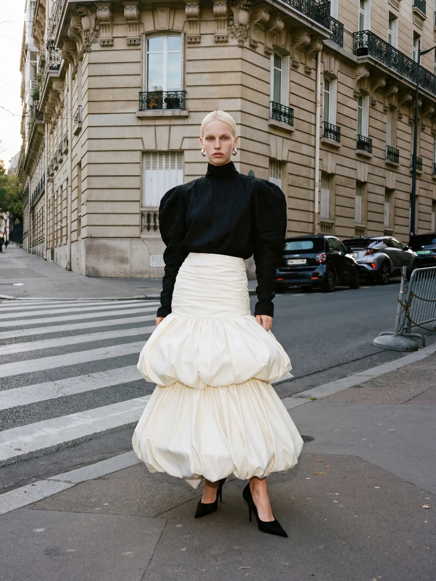 Stylish Beige Tiered Midi Skirt 2026 New Arrival Bubble Hem Women Maxi Skirt High Waist Ruffle Taffeta Formal Party Skirt Custom