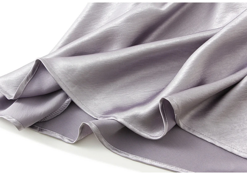 Streamgirl Pink Silk Skirts For Women Midi Light Blue Skirt Satin High Quality Luxury Satin Yellow Skirt Bodycon Women Office