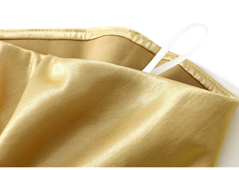 Streamgirl Pink Silk Skirts For Women Midi Light Blue Skirt Satin High Quality Luxury Satin Yellow Skirt Bodycon Women Office