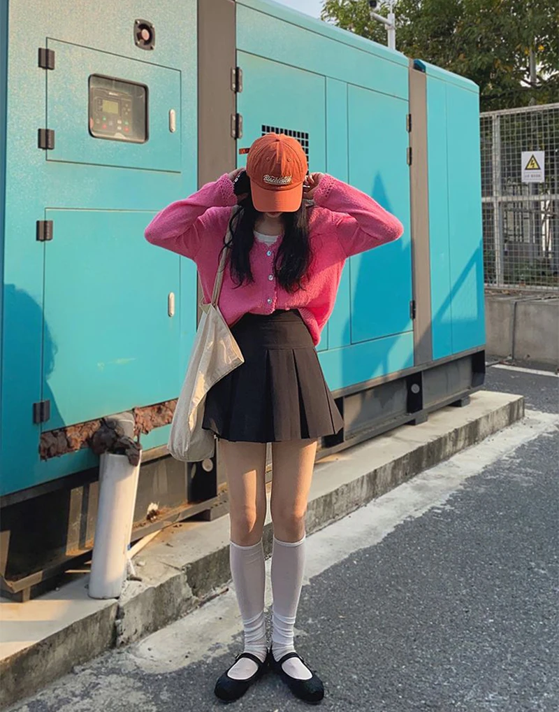 MEXZT Y2K Mini Skirts Women Harajuku Streetwear Black Pleated Skirt Korean Fashion School Uniform Kawaii High Waist A Line Skirt