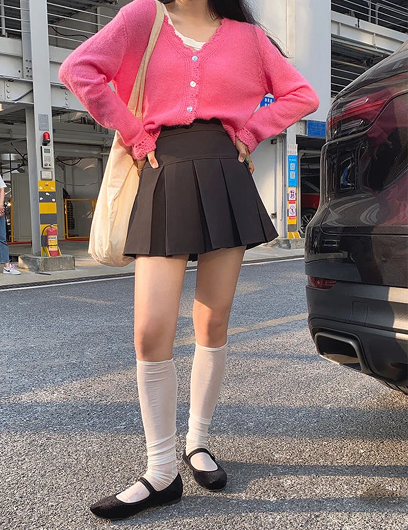 MEXZT Y2K Mini Skirts Women Harajuku Streetwear Black Pleated Skirt Korean Fashion School Uniform Kawaii High Waist A Line Skirt