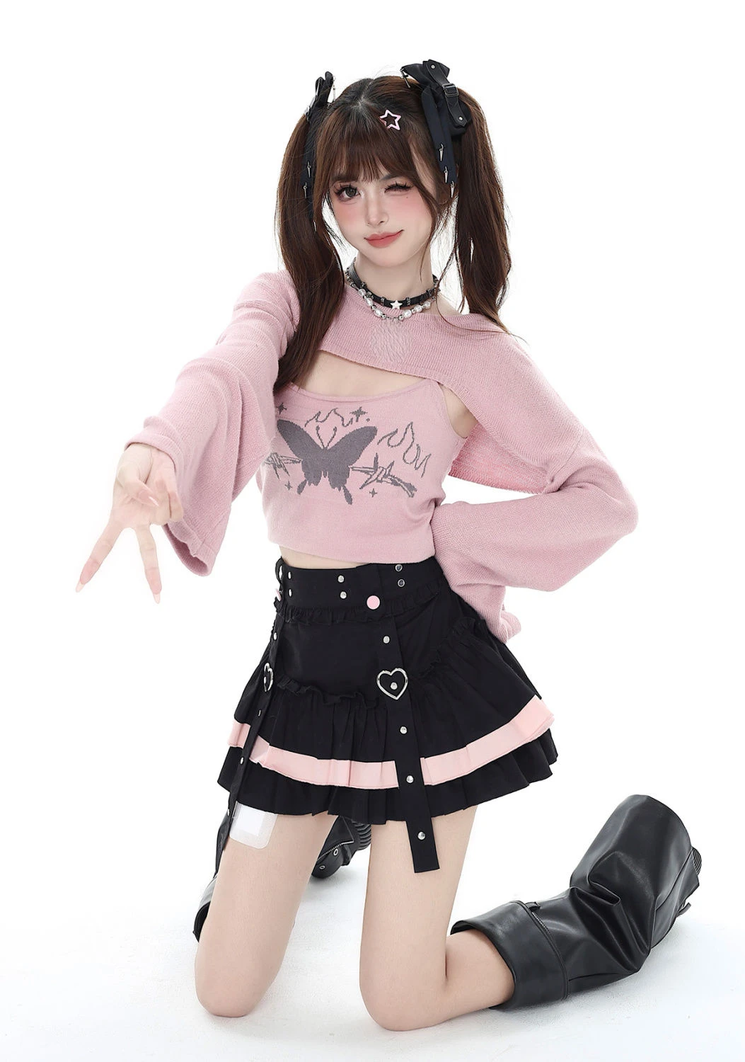 Japanese Kawaii Mini Cake Skirts Womens JK Jupe Sweet Patchwork Lolita Sexy High Waist Lace Y2k Aesthetic Ruffled Gothic Faldas