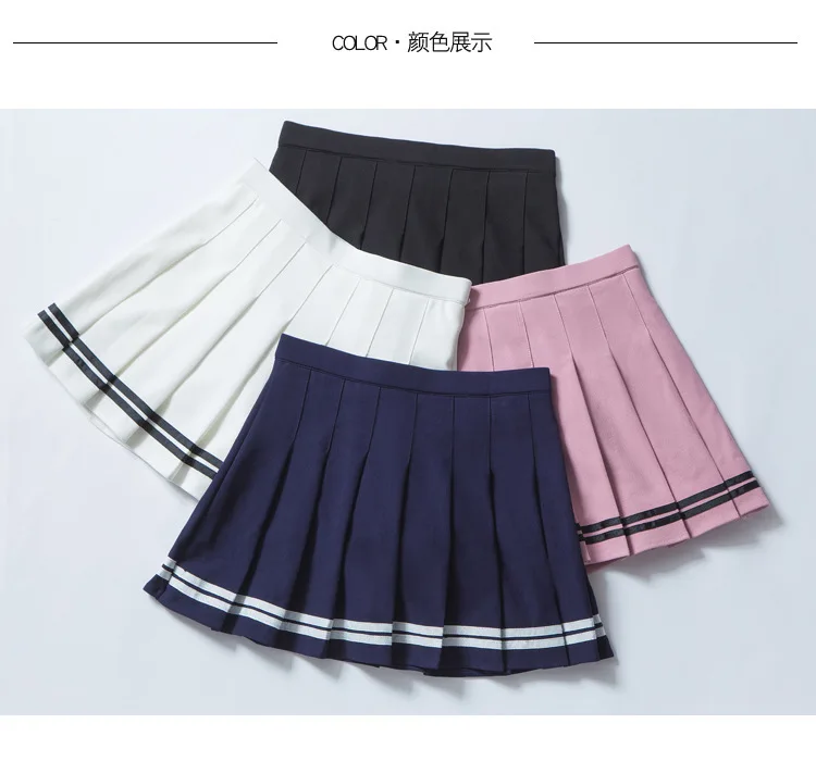 2024 high waist pleated skirts Kawaii Harajuku Skirts women girls lolita a-line sailor skirt Preppy school uniform