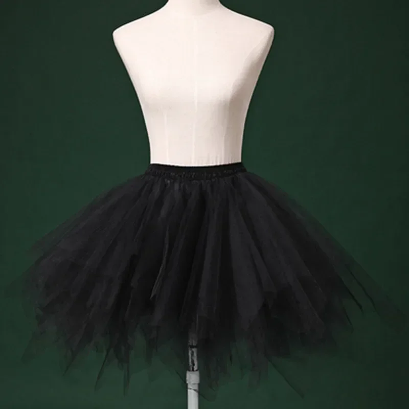 Women's Candy-colored Tutu Tulle Skirt Ballet Skirt Dance Party Stage Performance Fluffy Mini Skirt Adult Costume Ball Gown