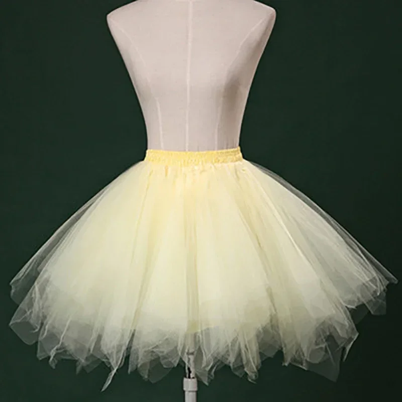 Women's Candy-colored Tutu Tulle Skirt Ballet Skirt Dance Party Stage Performance Fluffy Mini Skirt Adult Costume Ball Gown