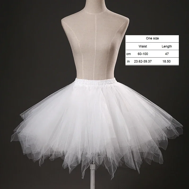 Women's Candy-colored Tutu Tulle Skirt Ballet Skirt Dance Party Stage Performance Fluffy Mini Skirt Adult Costume Ball Gown