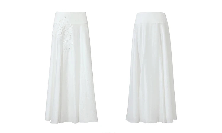 Amii Women's A-Line Skirt 2026 Summer New Elegant Lace Trim Midi Skirt Versatile Casual Loose Fit Solid Woman Clothes 12622031