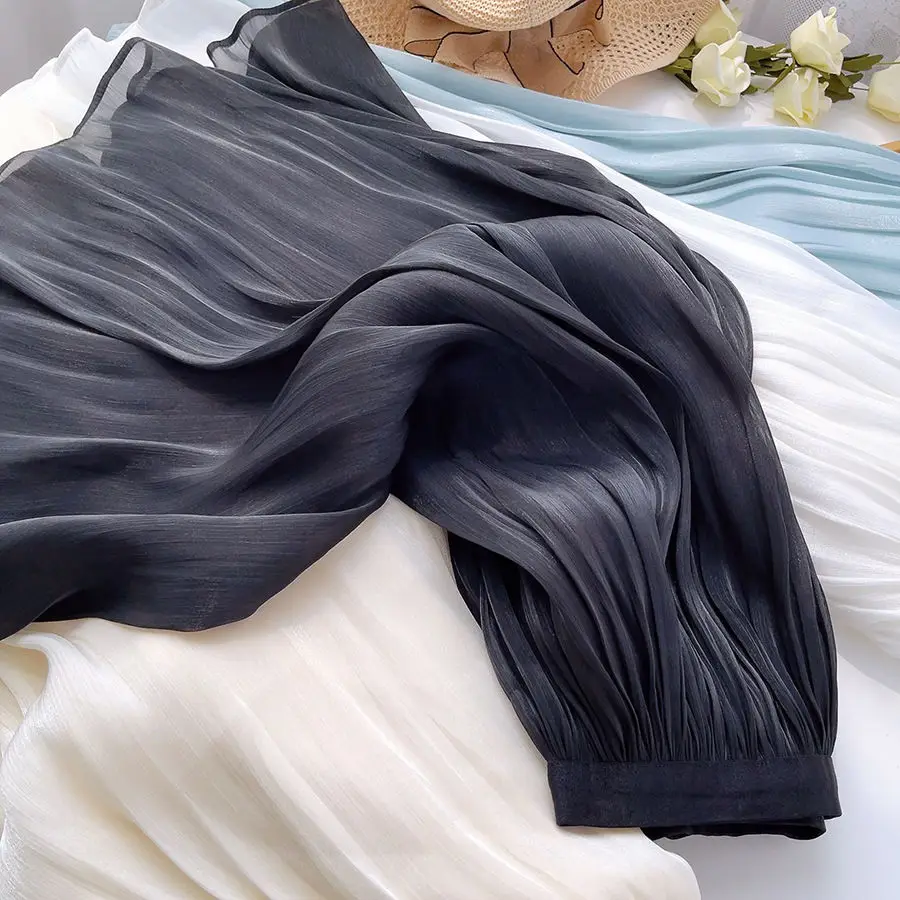 Ladies A-line Skirt White Maxi Skirt Woman Dance Dresses Clothing Sales Mesh Ruffles Design Luxury Elegant Casual Chic Solid
