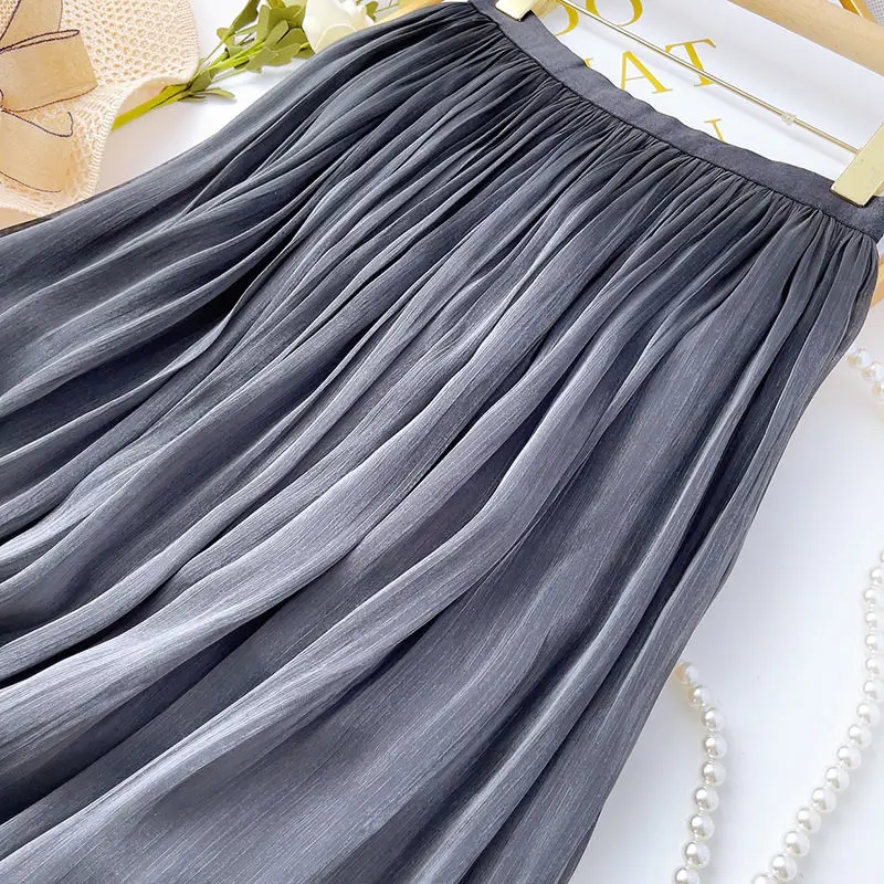 Ladies A-line Skirt White Maxi Skirt Woman Dance Dresses Clothing Sales Mesh Ruffles Design Luxury Elegant Casual Chic Solid