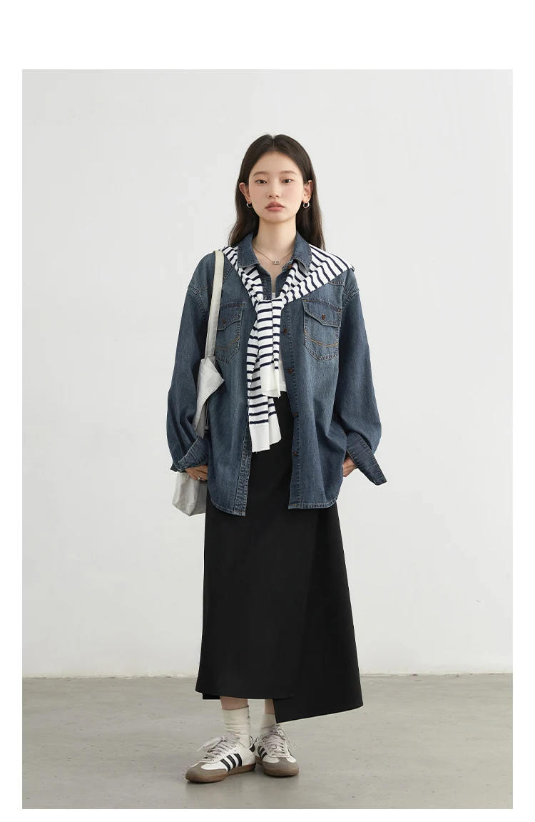 CHIC VEN New Women Skirts Loose Casual Solid Straight Tube Design Irregular Slit Female Skirt Ladies Clothes Spring Autumn 2025