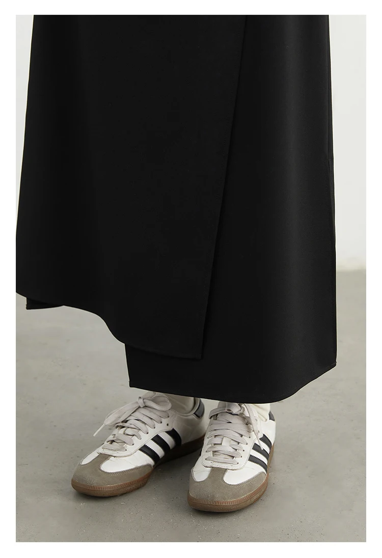CHIC VEN New Women Skirts Loose Casual Solid Straight Tube Design Irregular Slit Female Skirt Ladies Clothes Spring Autumn 2025