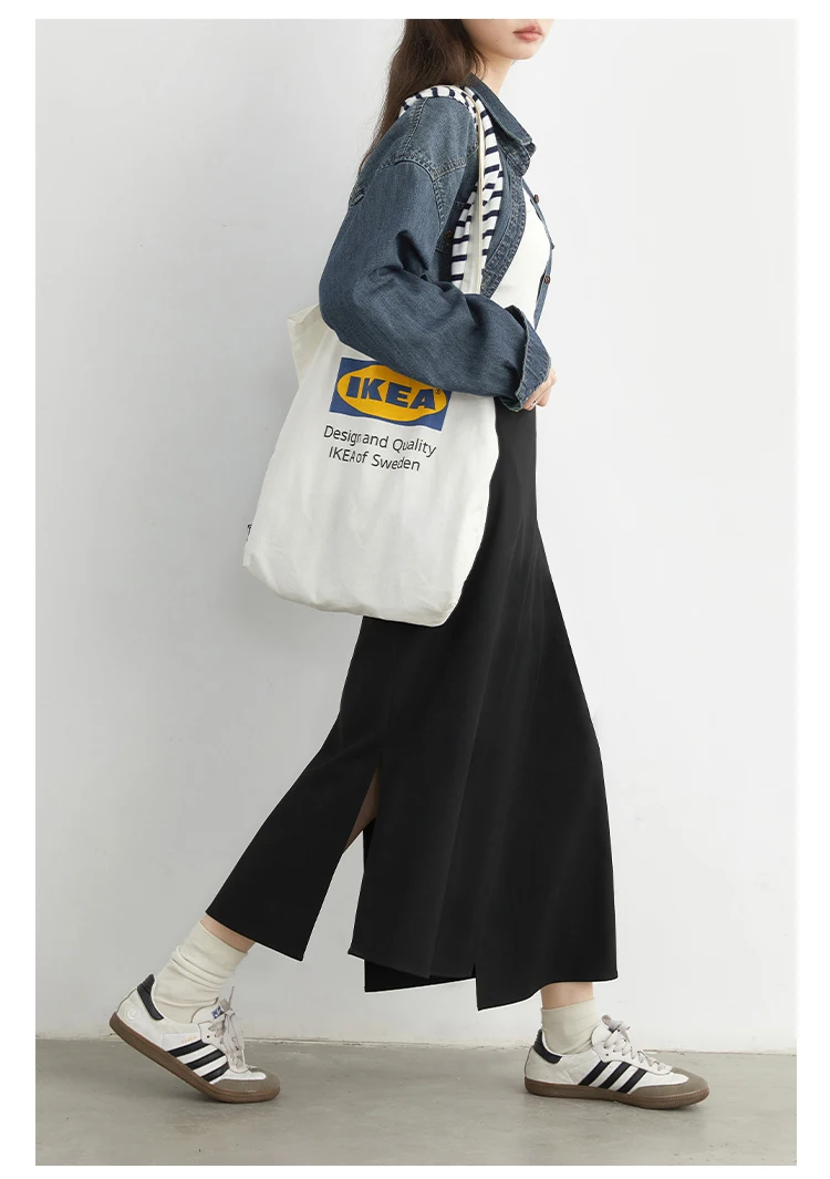 CHIC VEN New Women Skirts Loose Casual Solid Straight Tube Design Irregular Slit Female Skirt Ladies Clothes Spring Autumn 2025