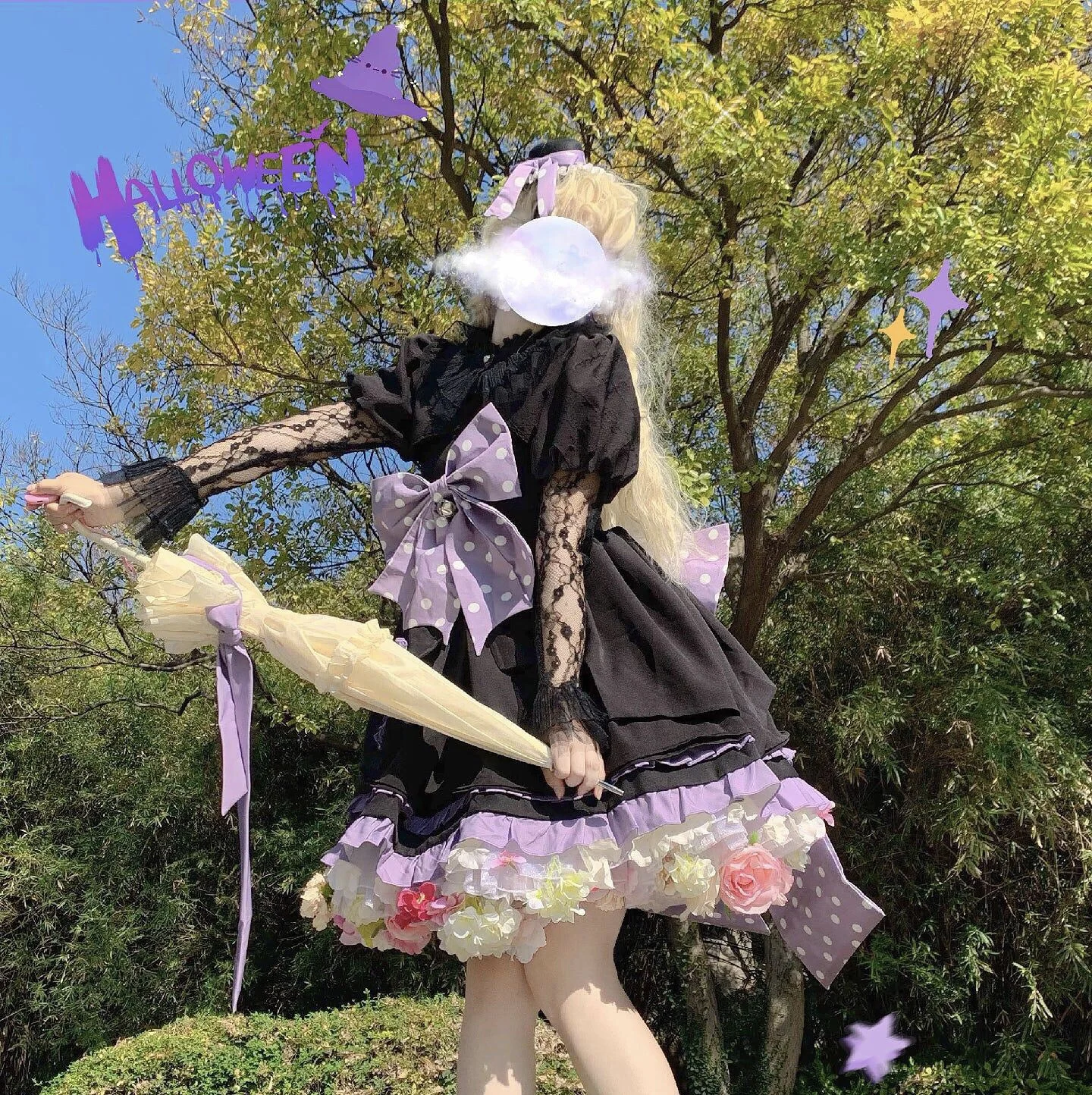 Flowers Crinoline Sweet Fairy Lolita Spring and Summer Bubble Skirt Gorgeous French Elegant Girl Women's Organza Midi Skirt