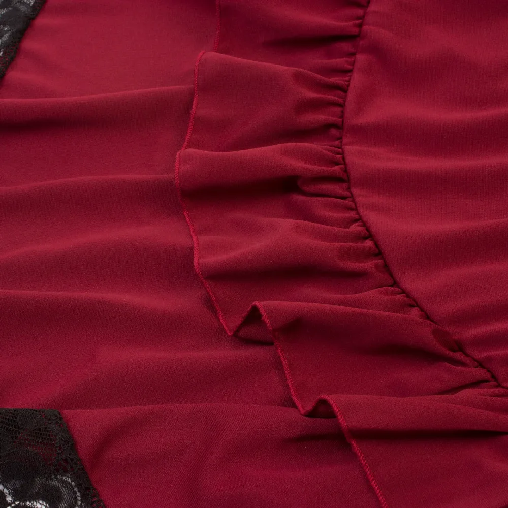 Costumes Steampunk Gothic Skirt Lace Women Clothing High Low Ruffle Party Lolita Red Medieval Victorian Punk Skater Button Front