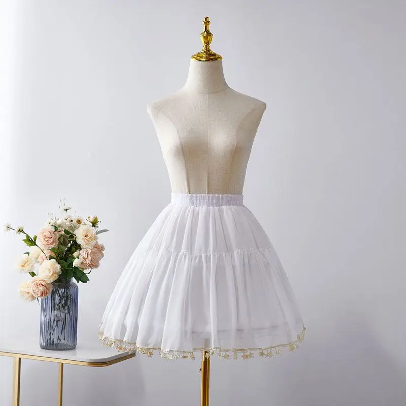 Star Petticoat Gorgeous Fish Bone Lolita Skirt Support Adjustable Daily Violence Carmen Skirt Women Mid-length Fluffy Underskirt