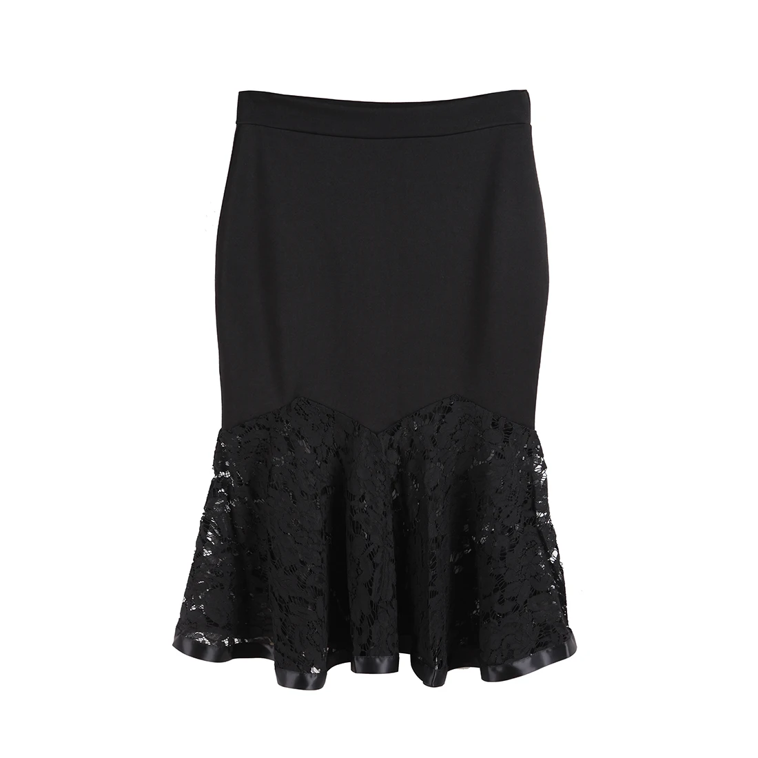 Women Summer New Casual Patchwork lolita Lace Pencil Skirt High Waist