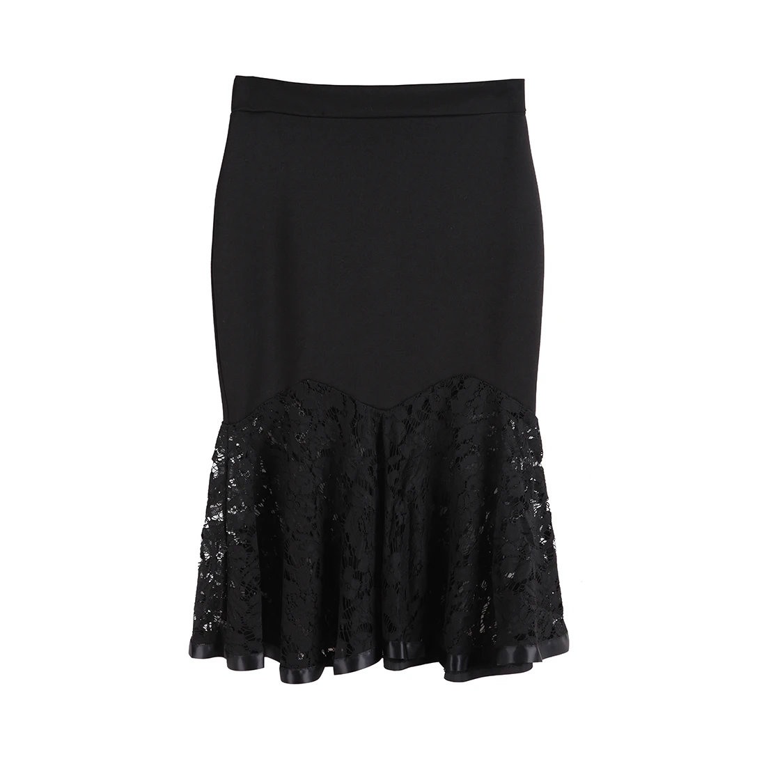 Women Summer New Casual Patchwork lolita Lace Pencil Skirt High Waist