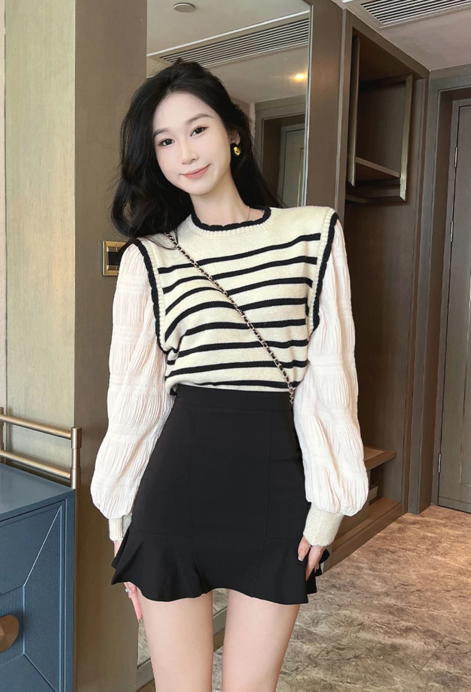 Women's Skirt Coquette Female Skirts Tight Ruffle Wrap Sexy Luxury Elegant Korean Fashion New in 2025 Trend V Y2k Vintage Modest