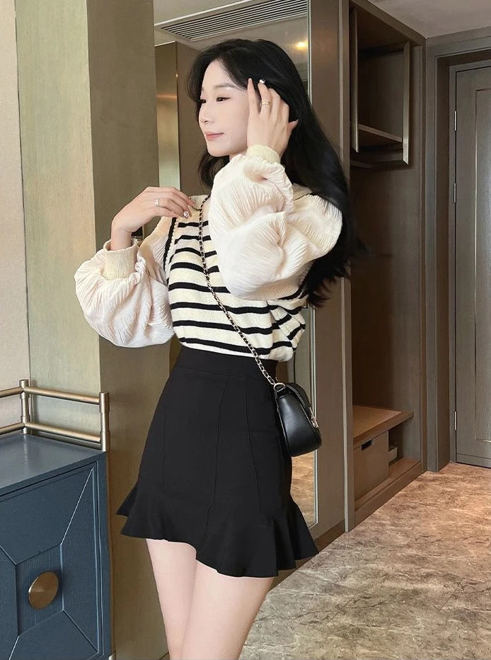 Women's Skirt Coquette Female Skirts Tight Ruffle Wrap Sexy Luxury Elegant Korean Fashion New in 2025 Trend V Y2k Vintage Modest