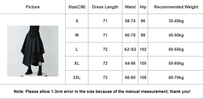 Women Black Skirts Japanese Gothic Irregular High Waist Pleated Skirt Pants for Women Vintage Cargo Skirts Female Clothes Ladies