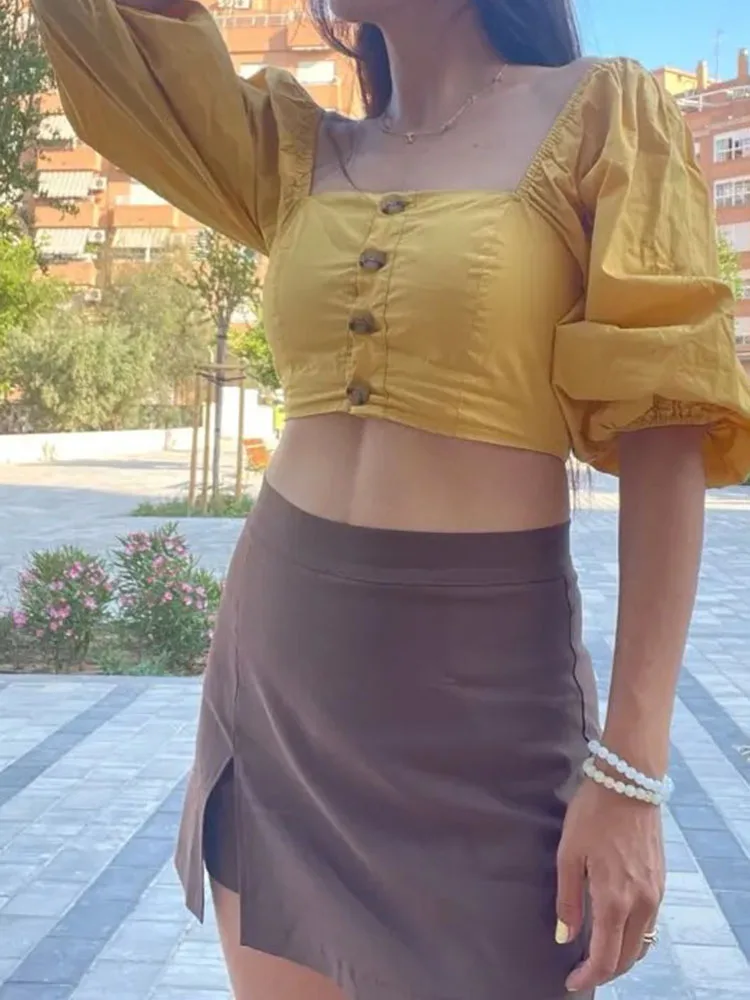 Summer Mini Divided Skirt For Women Elastic Skorts Black Office Lady Slit Skirts Short High Waist Women Mini Skirt Shorts Zipper