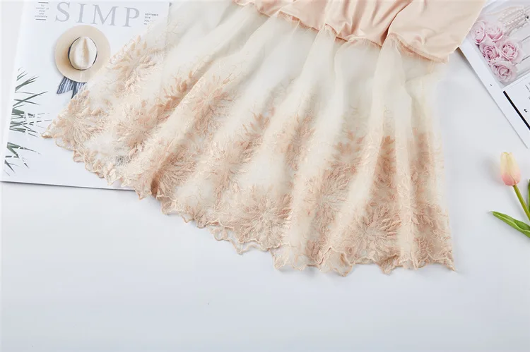 Women Skirt Extender Knee Lace Slip Hollow Length A-Line Half Extenders Women Lady Lace Slip Casual Skirt Underskirt Petticoat