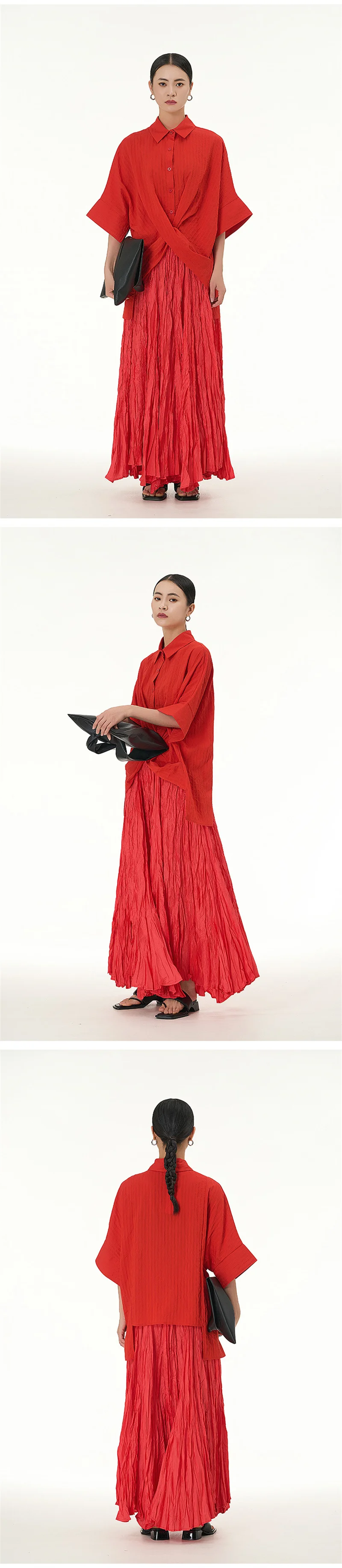 Elegant Drape Crumpled Skirts Women Summer Elastic Waist Big-Hem Long Skirts Large Size Loose Umbrella Skirts Female Streetwear