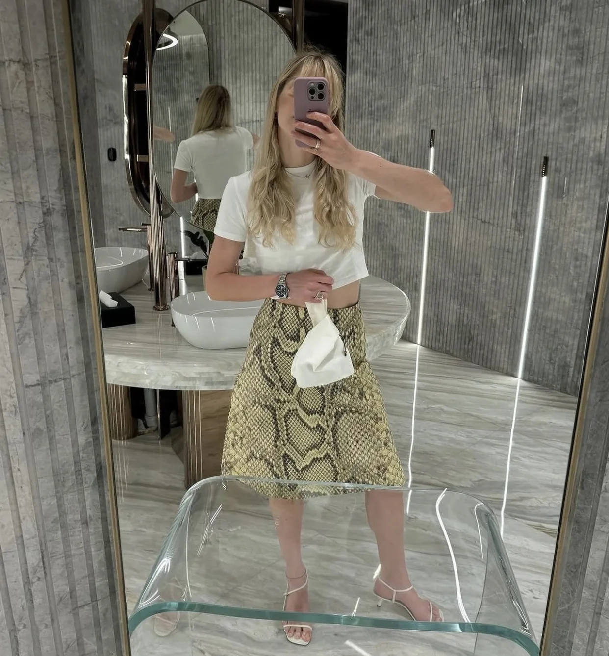 Women Snake Print High Waist Skirt Slim Straight Long Skirt Hot Summer Streetwear Fashion Skirt for Women