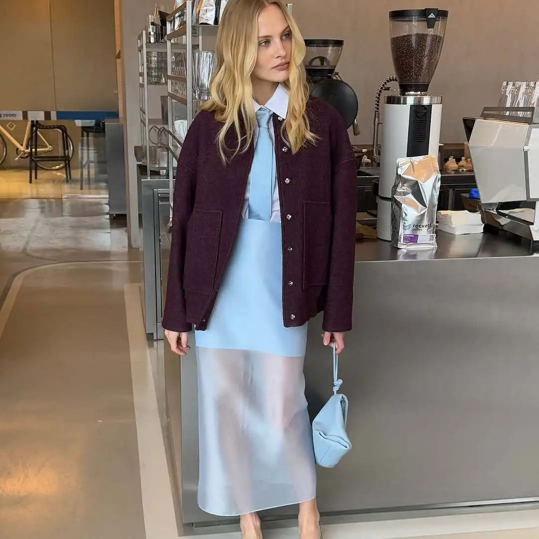 Women Seethrough High Waist Skirt Summer Casual Sexy Long Straight Skirt for Commuting Fashion Lady Splice Design